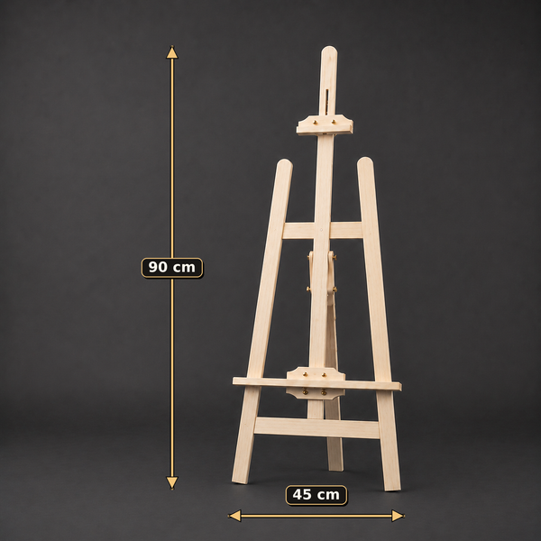 Beech wood A-frame easel, 45 cm wide by 90 cm tall