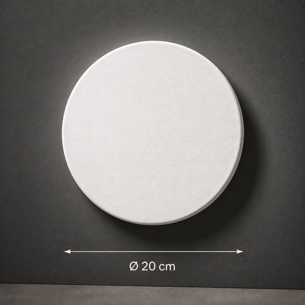 Round stretched canvas, 20 cm diameter