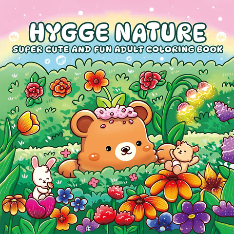 Hygge and nature colouring books