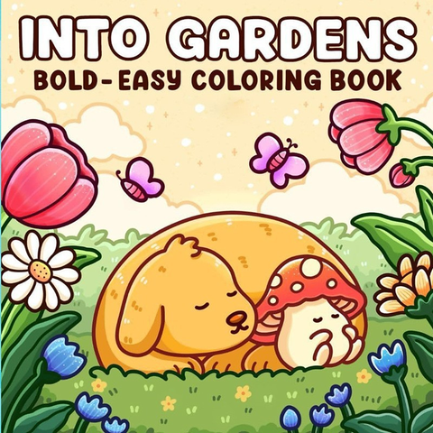 Bold and easy colouring books with thick lines and large shapes