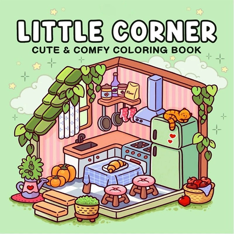 Cozy scenes colouring books