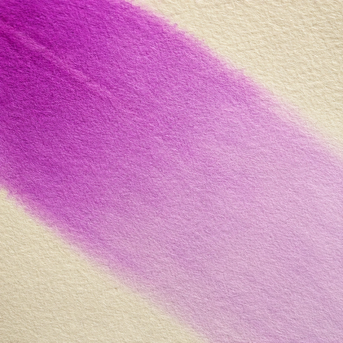 Close macro of alcohol ink blending from Azalea Purple into Pale Lilac in one seamless band on ivory art paper