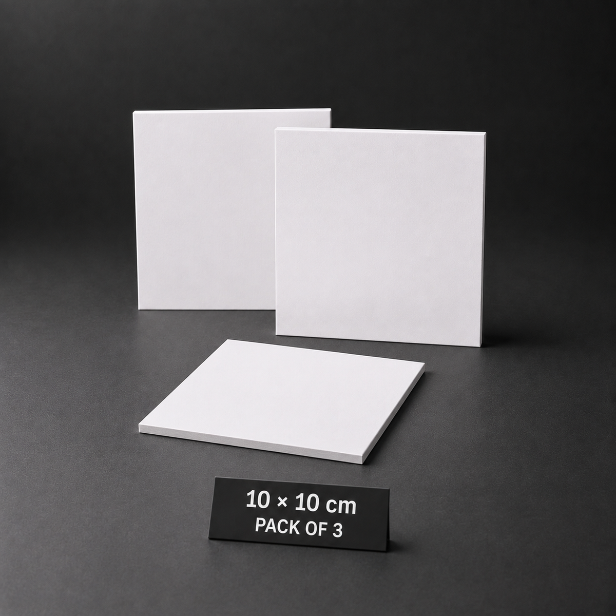 Drawing boards, 10 x 10 cm, pack of three