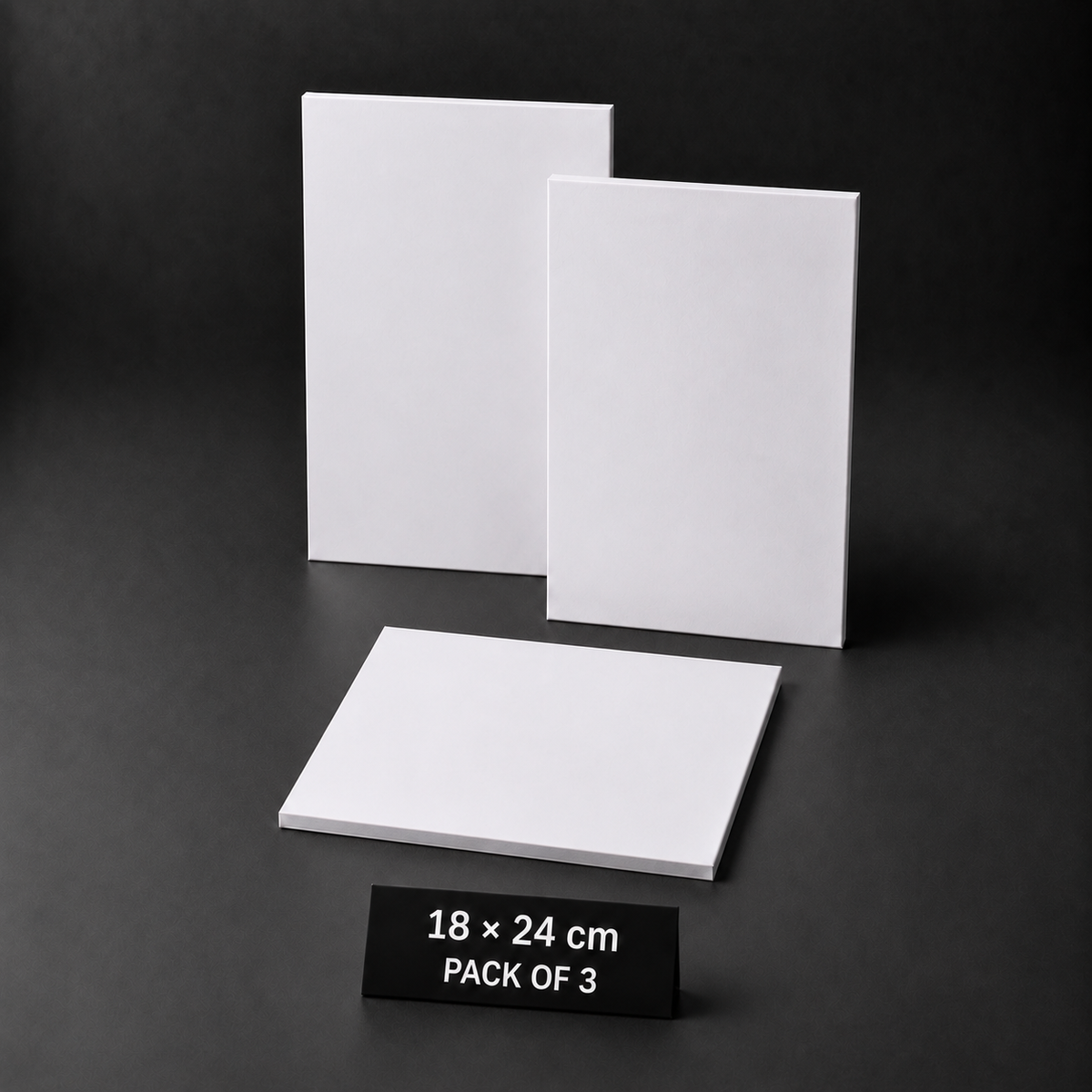 Drawing boards, 18 x 24 cm, pack of three