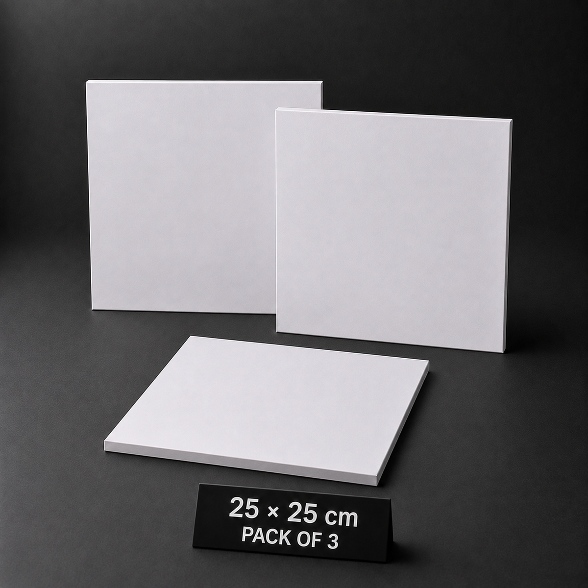 Drawing boards, 25 x 25 cm, pack of three