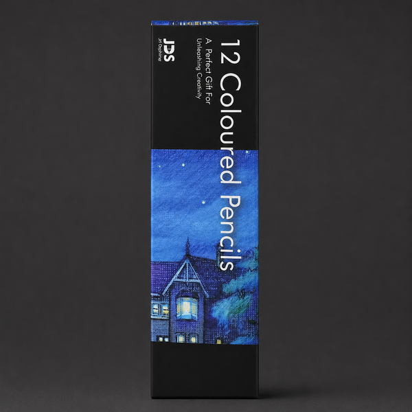 Night sky box of 12 coloured pencils