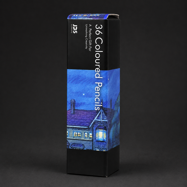 Night sky box of 36 coloured pencils