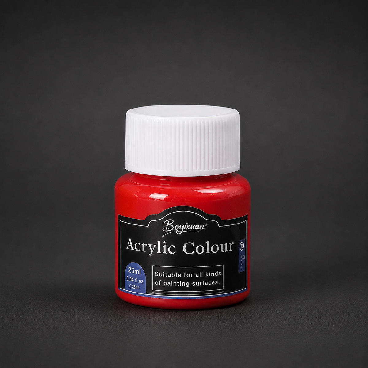 25 ml pot of acrylic colour, red