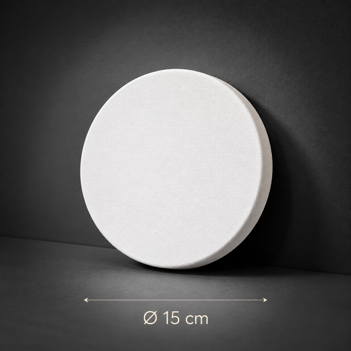 Round stretched canvas, 15 cm diameter