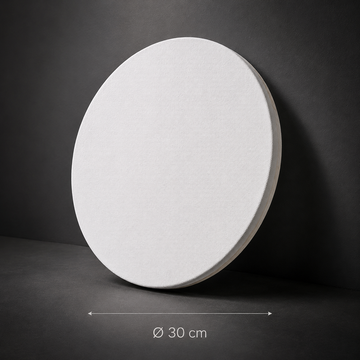 Round stretched canvas, 30 cm diameter