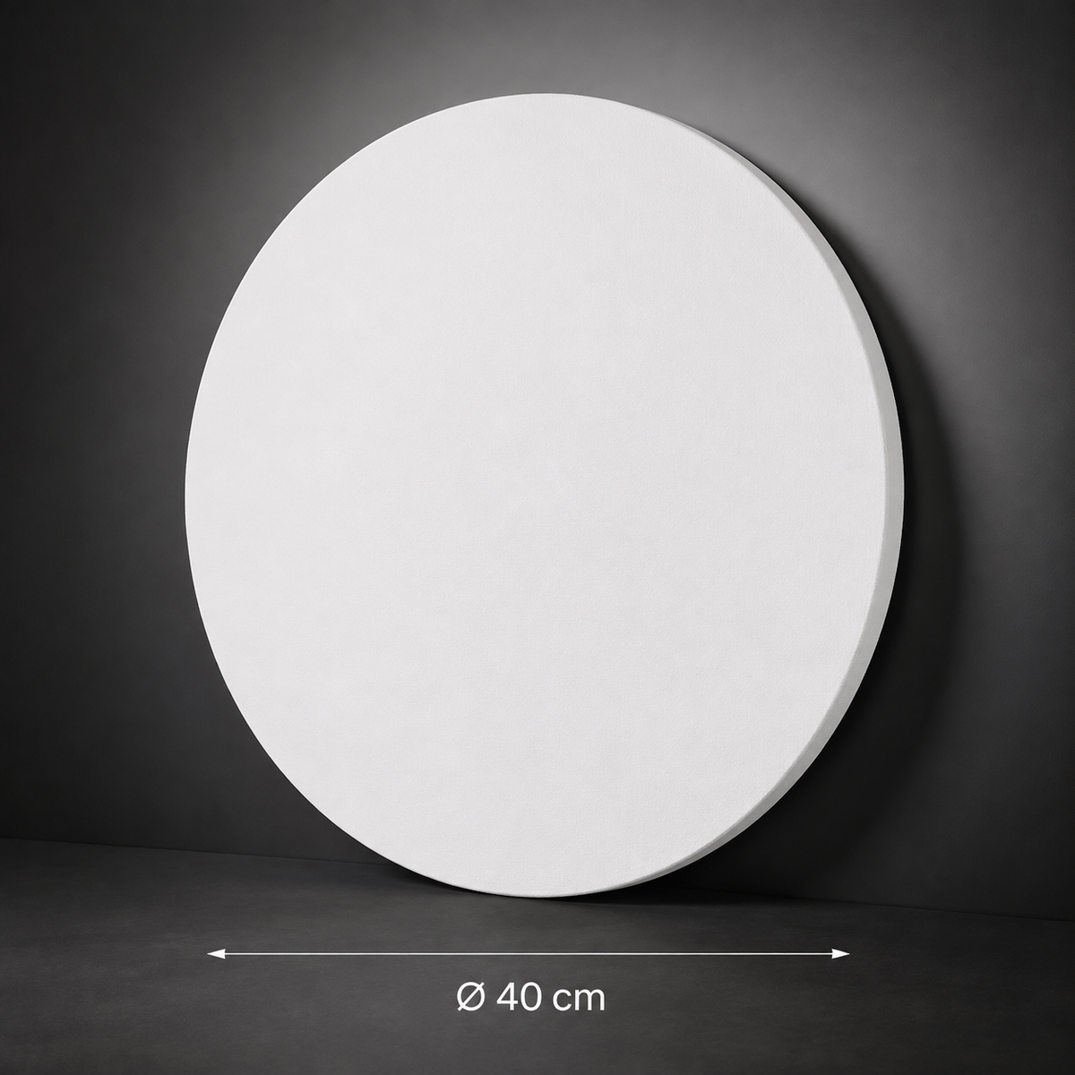 Round stretched canvas, 40 cm diameter