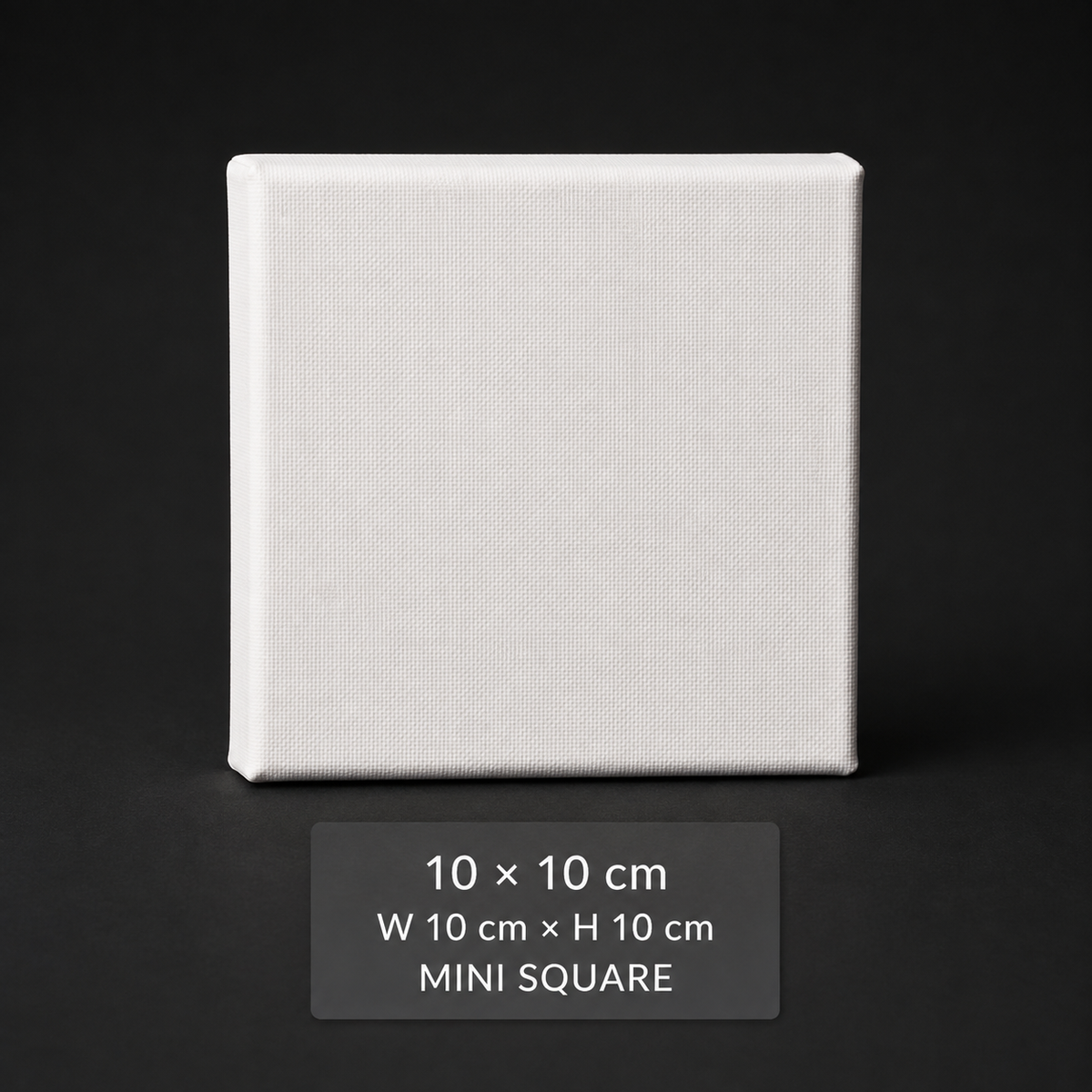 Stretched cotton canvas, 10 x 10 cm mini square