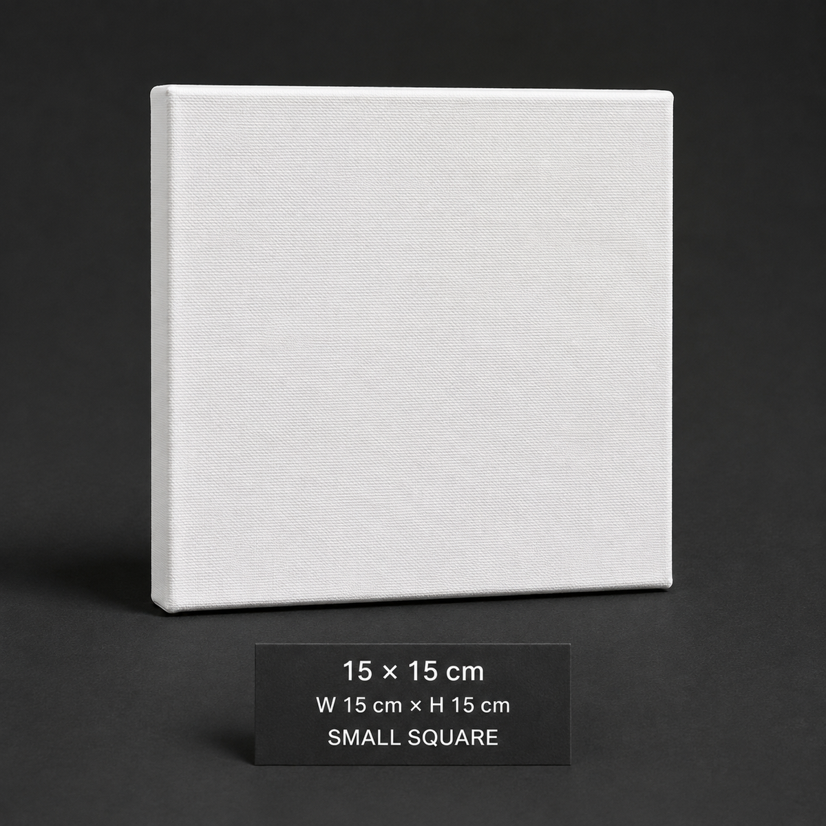 Stretched cotton canvas, 15 x 15 cm small square