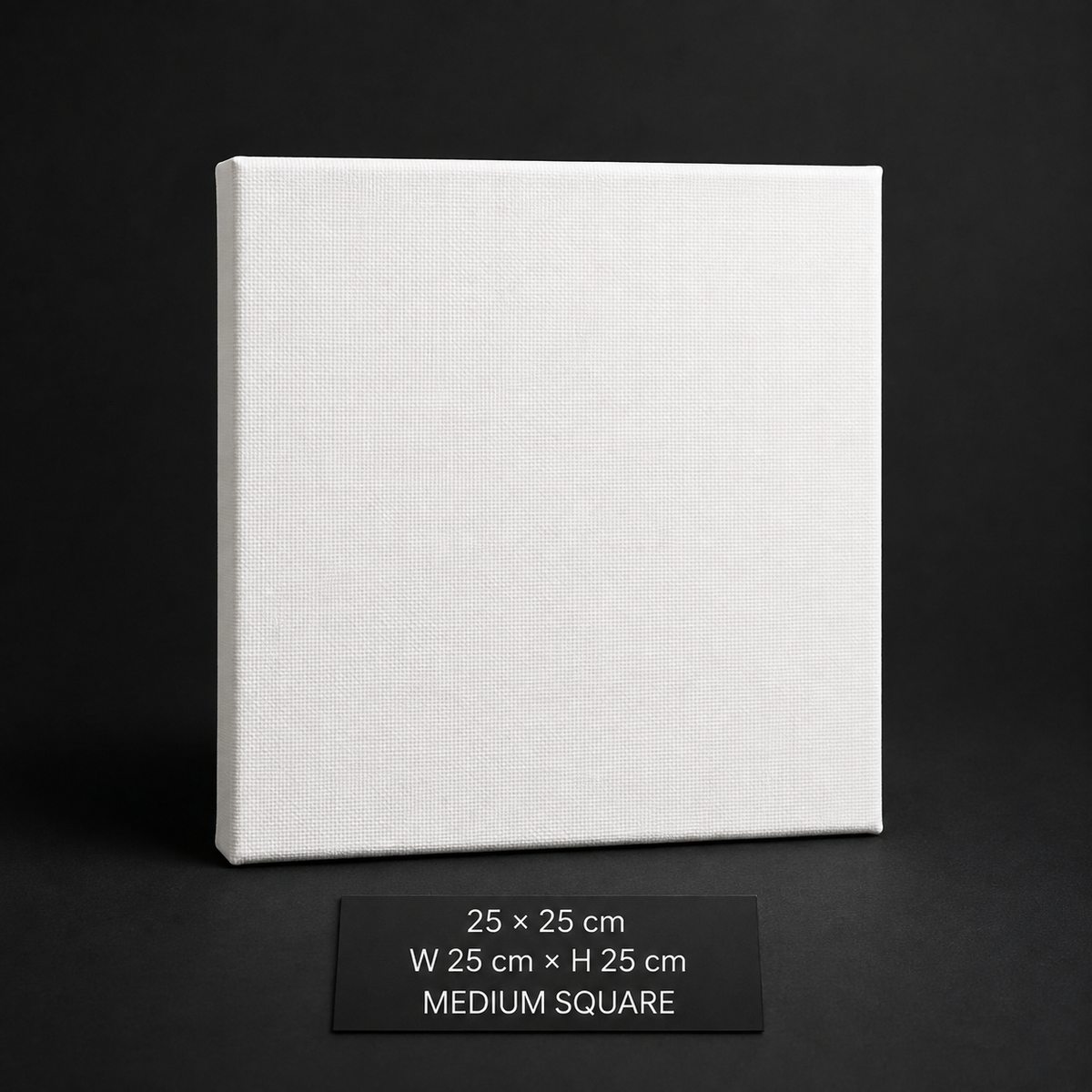 Stretched cotton canvas, 25 x 25 cm medium square