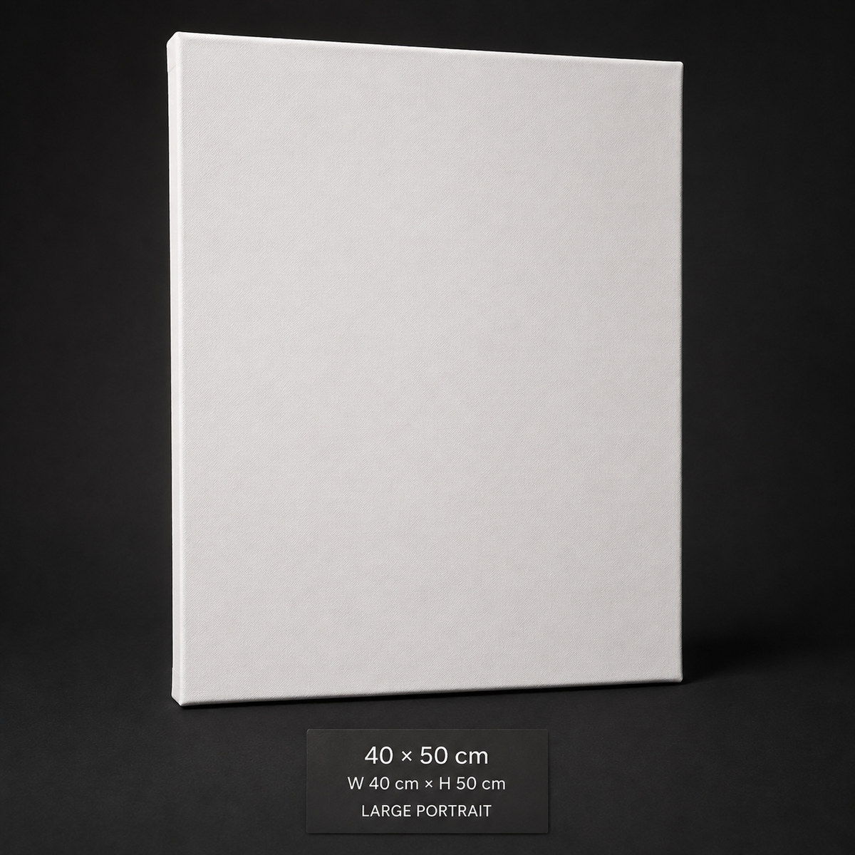 Stretched cotton canvas, 40 x 50 cm large portrait