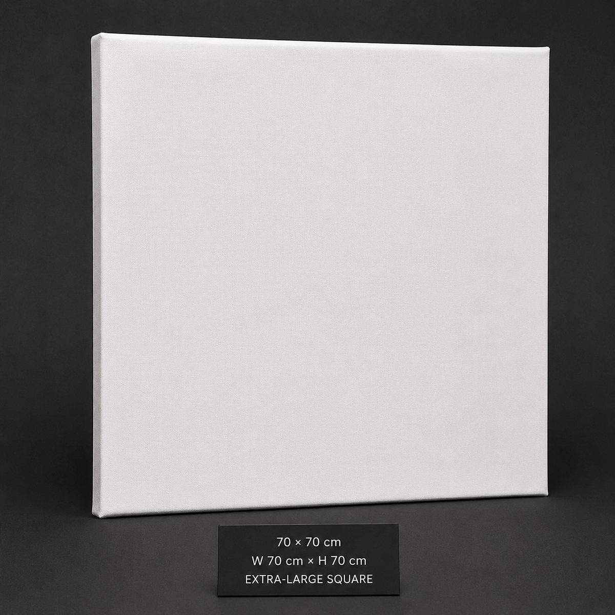 Stretched cotton canvas, 70 x 70 cm extra-large square