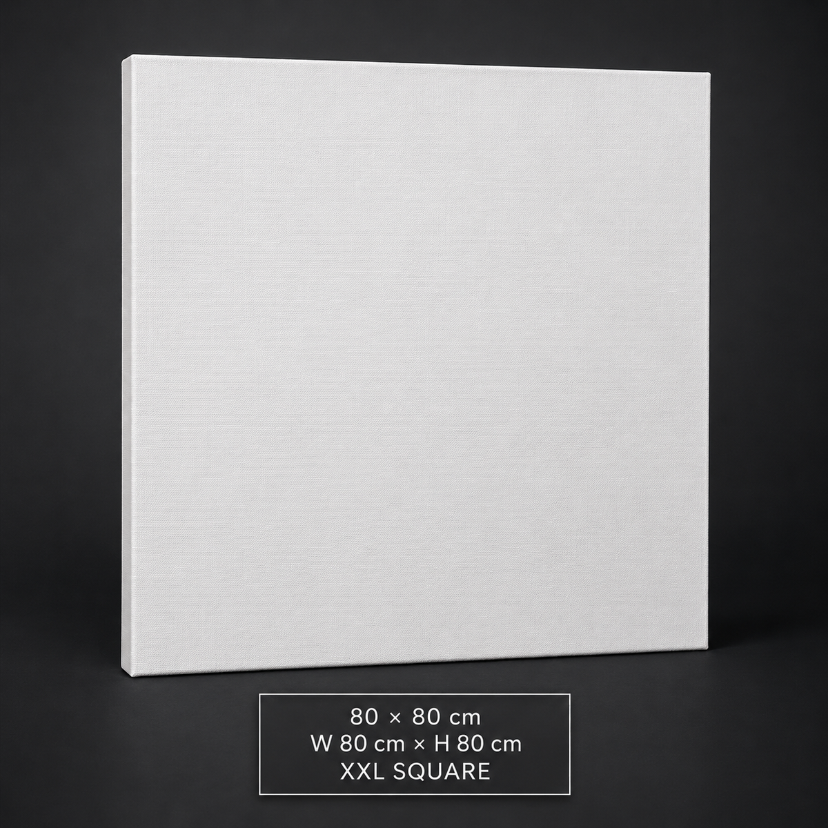 Stretched cotton canvas, 80 x 80 cm XXL square