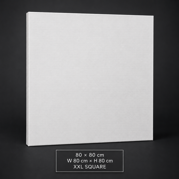 Stretched cotton canvas, 80 x 80 cm XXL square