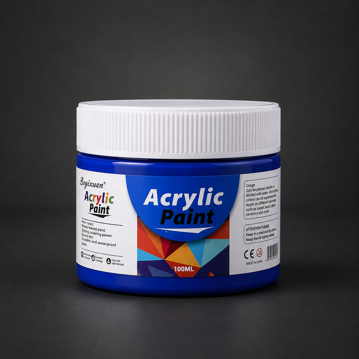 100 ml pot of acrylic paint, blue