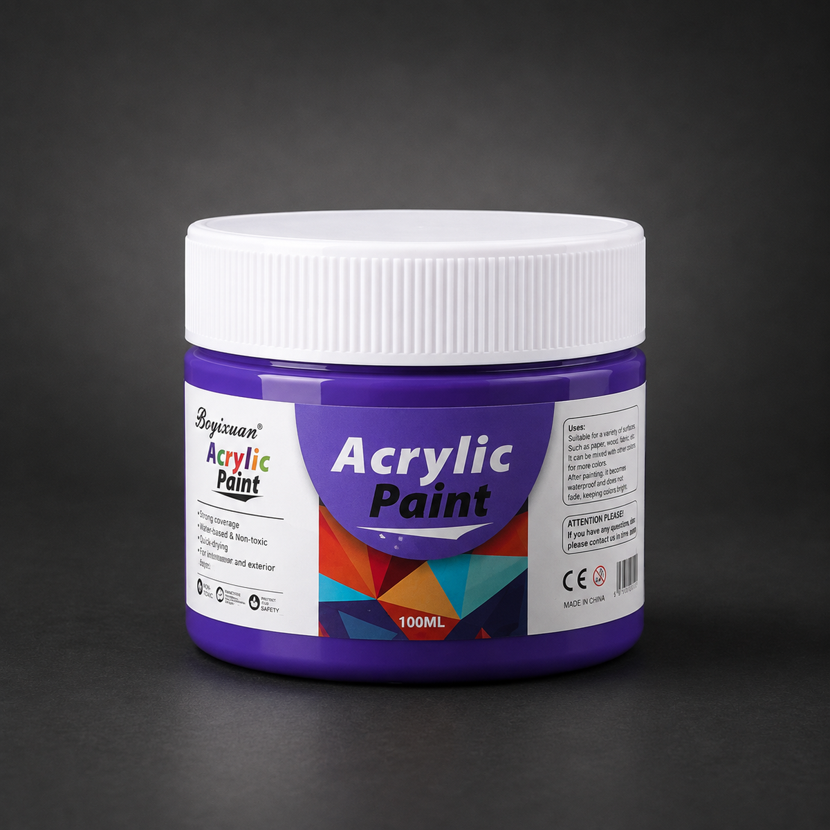 100 ml pot of acrylic paint, purple