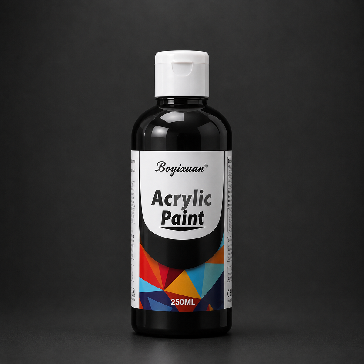 250 ml bottle of acrylic paint, black