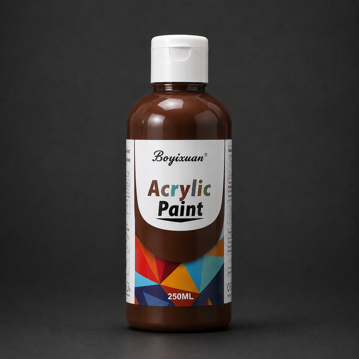 250 ml bottle of acrylic paint, brown