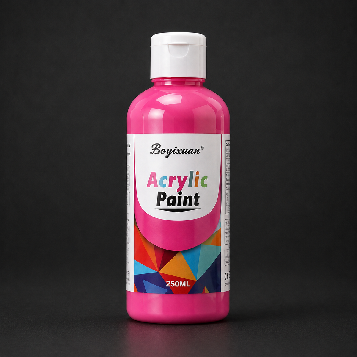 250 ml bottle of acrylic paint, pink