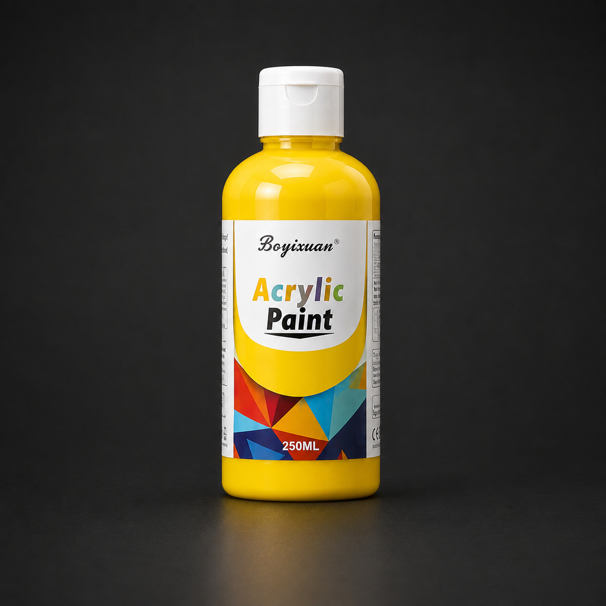 250 ml bottle of acrylic paint, yellow