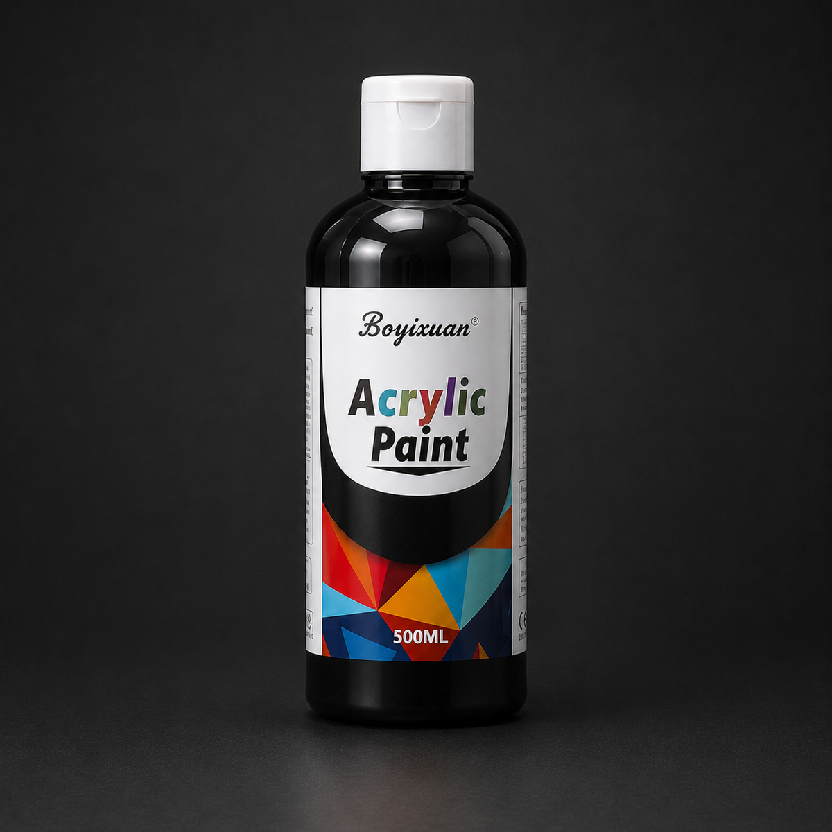 500 ml bottle of acrylic paint, black