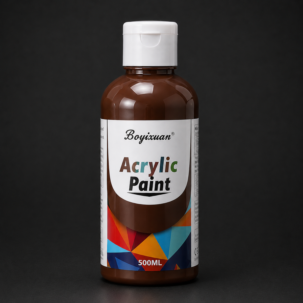500 ml bottle of acrylic paint, brown