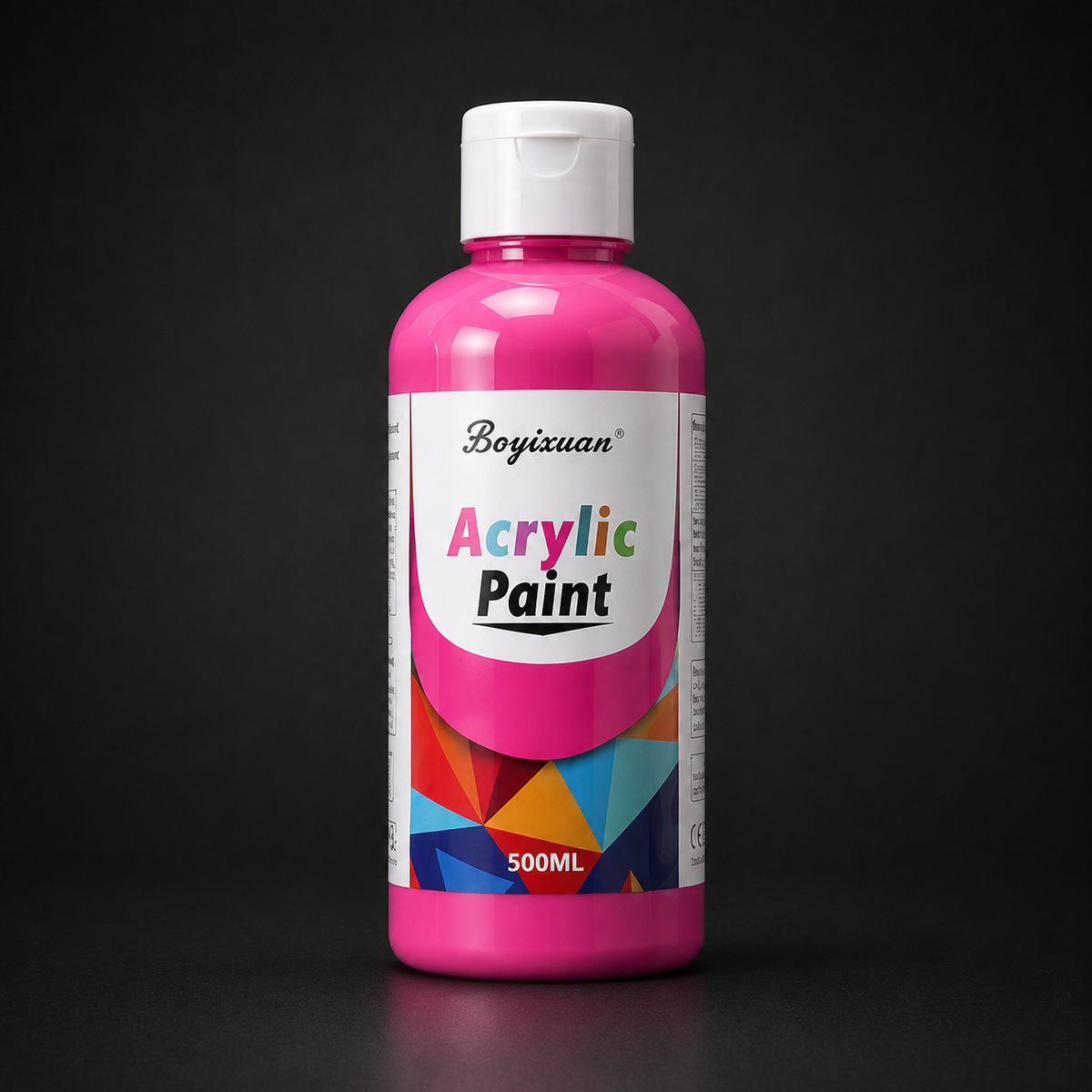 500 ml bottle of acrylic paint, pink