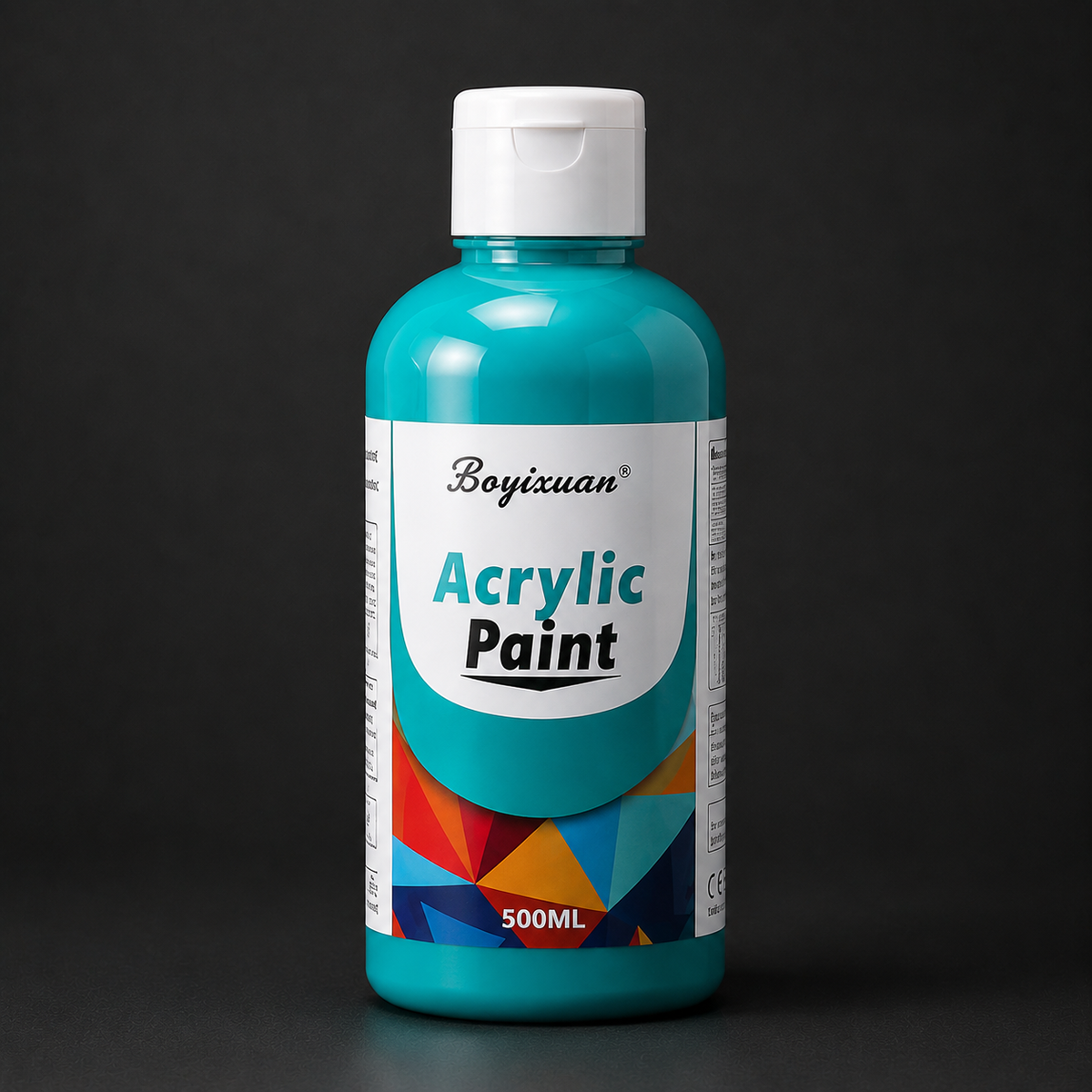 500 ml bottle of acrylic paint, teal