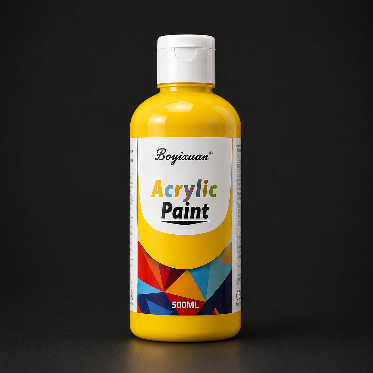 500 ml bottle of acrylic paint, yellow