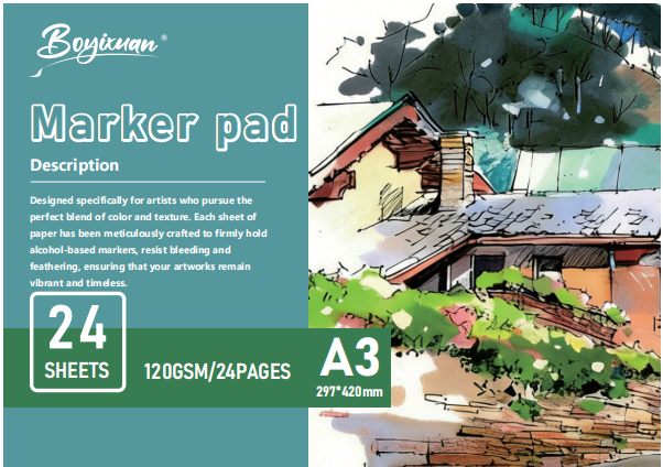COLOURIVO 120 GSM marker pad in A3 with 24 sheets