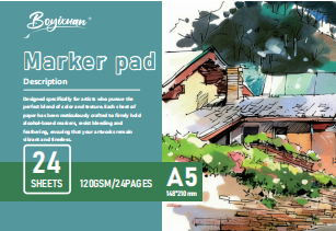 COLOURIVO 120 GSM marker pad in A5 with 24 sheets