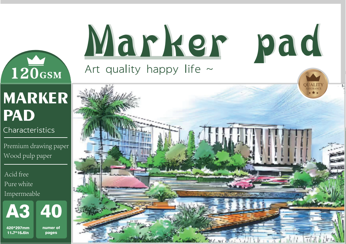 COLOURIVO 120 GSM marker pad in A3 with 40 sheets