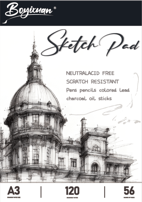 COLOURIVO sketch pad in A3, 56 sheets at 120 GSM