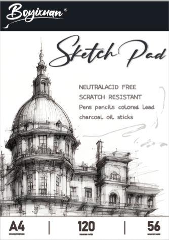 COLOURIVO sketch pad in A4, 56 sheets at 120 GSM
